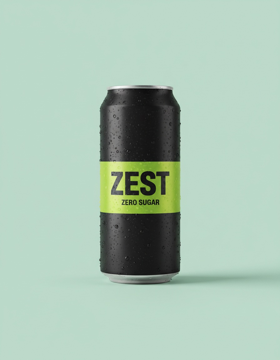 Lata de 330 ml de ZEST, bebida gaseificada de citrinos sem açúcar